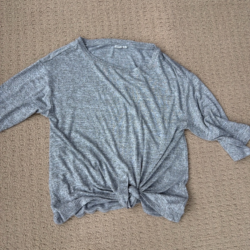 GAP Grey Knit Short Sleeved Tunic - Picture 3 of 8